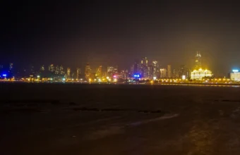 Mumbai skyline at night representing cloud infrastructure investment in India