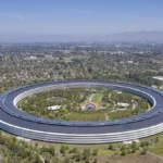 Aerial view of Apple Park in Cupertino