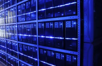 Rows of data center server racks, representing AI agent deployments moving from temporary preview accounts to production cloud infrastructure