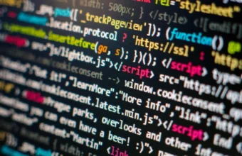 Highlighted programming code on a dark screen representing TypeScript AI agent pipelines