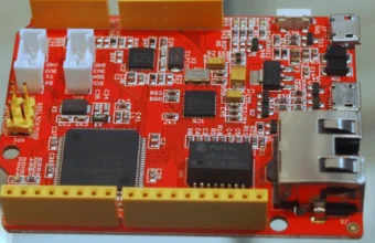 Microcontroller development board photographed at Embedded World, representing MCU fleet management