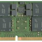 A Micron DDR5 RDIMM memory module photographed against a neutral background
