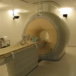 MRI scanner representing brain-imaging experiments used in neuroscience research