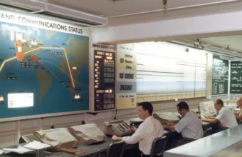 Operations center consoles and displays, illustrating cloud-security findings moving into measurable operational workflows.