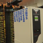 Server rack network cabling representing host firewall policy for Ubuntu and Debian cloud servers