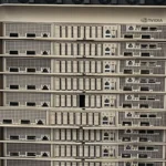 Rows of NVIDIA-branded GPU compute trays in a liquid-cooled Nvidia DGX GB200 server rack