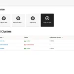 Headlamp home screen showing three connected Kubernetes clusters (demo-aks, docker-desktop, and minikube) with status and Kubernetes version columns