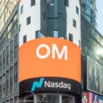 The Nasdaq MarketSite tower and digital display in Times Square, New York City