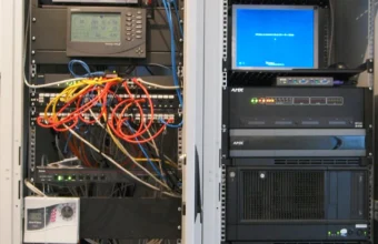 Server rack in an intelligent building representing Kubernetes infrastructure configuration packages