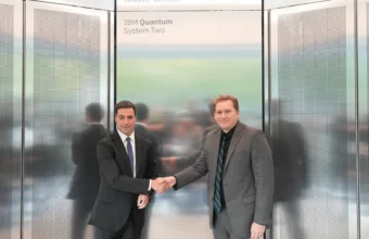 IBM Quantum System Two quantum computing hardware at its Ikerbasque inauguration in Donostia-San Sebastian