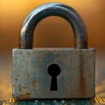A padlock sitting on a circuit board, representing the WordPress core SQL injection and remote code execution vulnerabilities fixed in version 7.0.2