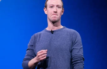 Mark Zuckerberg speaking on stage at Facebook's F8 developer conference