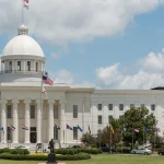 The Alabama State Capitol building in Montgomery, Alabama
