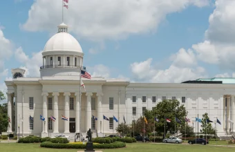The Alabama State Capitol building in Montgomery, Alabama
