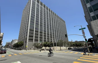 Exterior of the Phillip Burton Federal Building and U.S. Courthouse in San Francisco, home of the federal court where the Sony Music and Warner Chappell lawsuit against Anthropic was filed