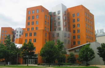 MIT's Stata Center, home to CSAIL, the computer science and AI lab where Liquid AI cofounder Ramin Hasani conducts research