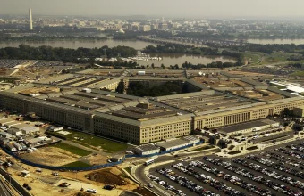 Aerial view of the Pentagon building in Washington, D.C.