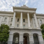 The California State Capitol building in Sacramento, where Governor Newsom signed seven data center regulation bills.