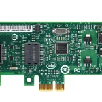 A green Intel PCIe network interface card on a white background, representing the physical network hardware layer where NVIDIA's Sentry watchdog enforces agent security