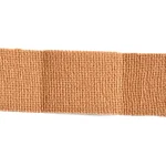 A single elastic adhesive bandage patch on a plain background