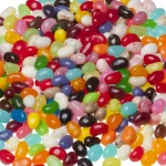 A large pile of colorful jellybeans, too many to count individually by eye